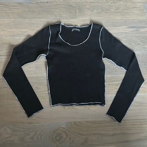 Brandy Melville Black Long Sleeve Top